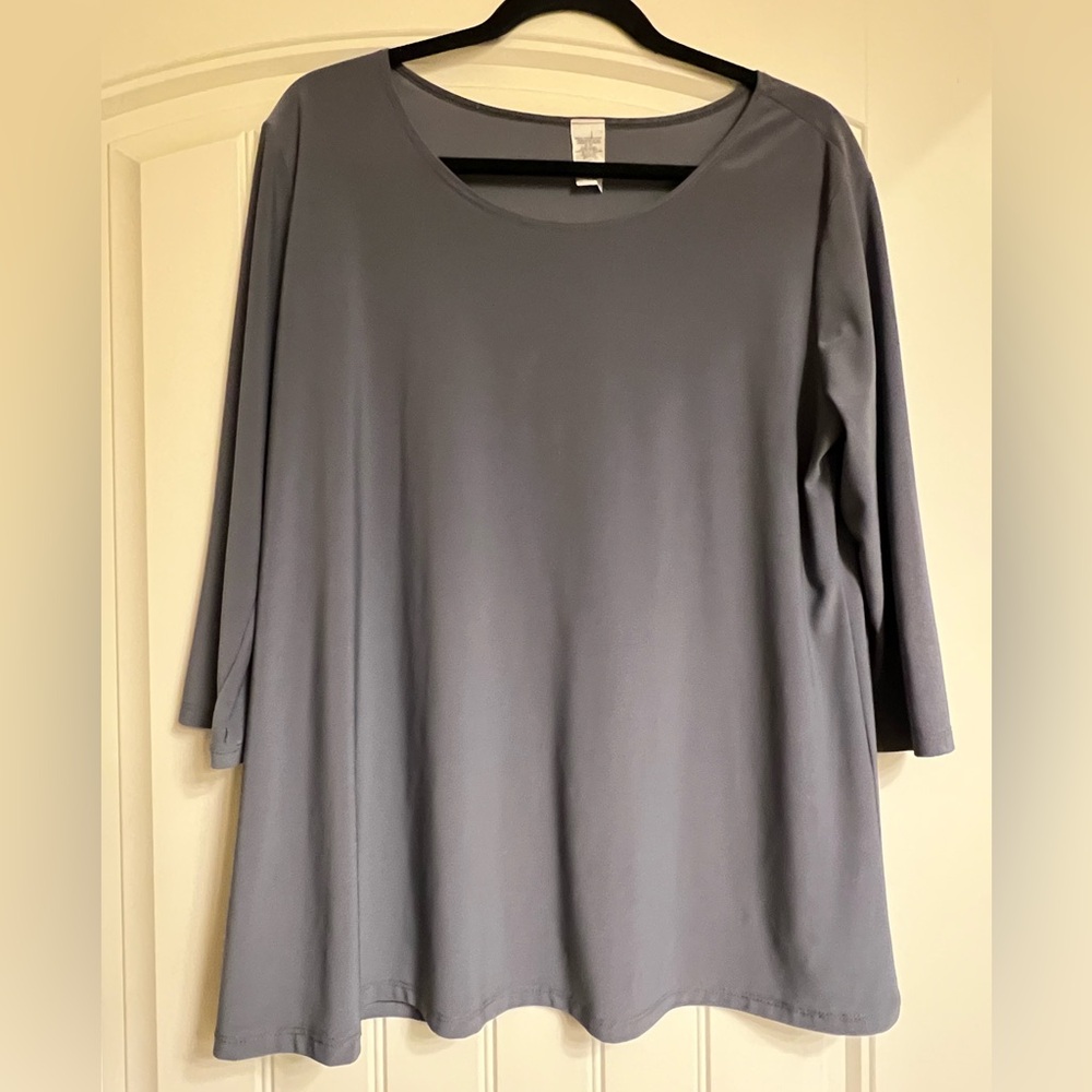 Gray 3/4 Sleeve Top